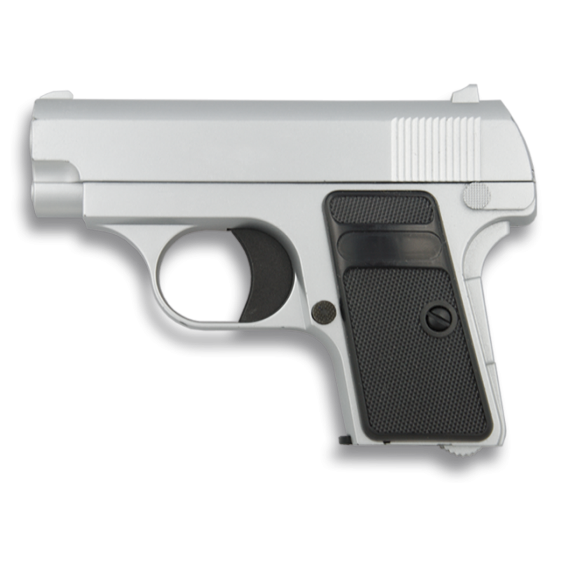 pistola colt 25 plata 6mm